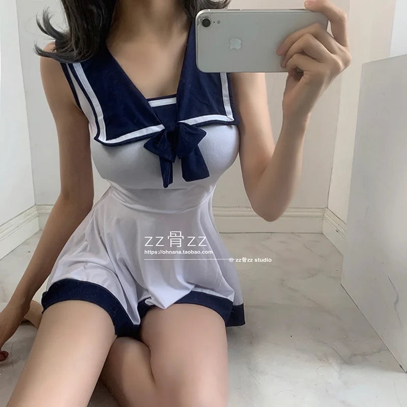 2020 New WOMENGAGA Sexy Bow Tie Slim Patchwork Square Collar Sexy Sleeveless Base Tank Vest Mini Dress Girl Female QW845