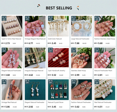 Fashion Stainless Steel Hoop Earrings Cluster Flower Ball Drop Natural Freshwater Pearl Ear Loop Earring for Women Wedding Party