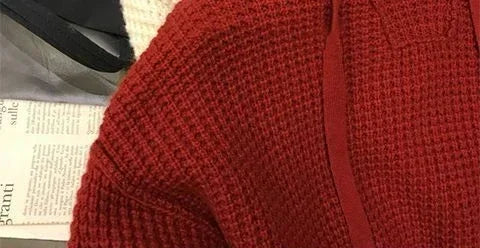 Knit Sweater Male Pullovers Plain Solid Color Men's Clothing Hoodies Coat Jacket Red Fashion 2024 High Quality Replica Elegant A