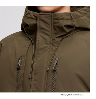 Semir Cotton-Padded Jacket Men 2024 Winter Waterproof, Oil-Resistant, Stain-Resistant and Windproof Outerwear Loose