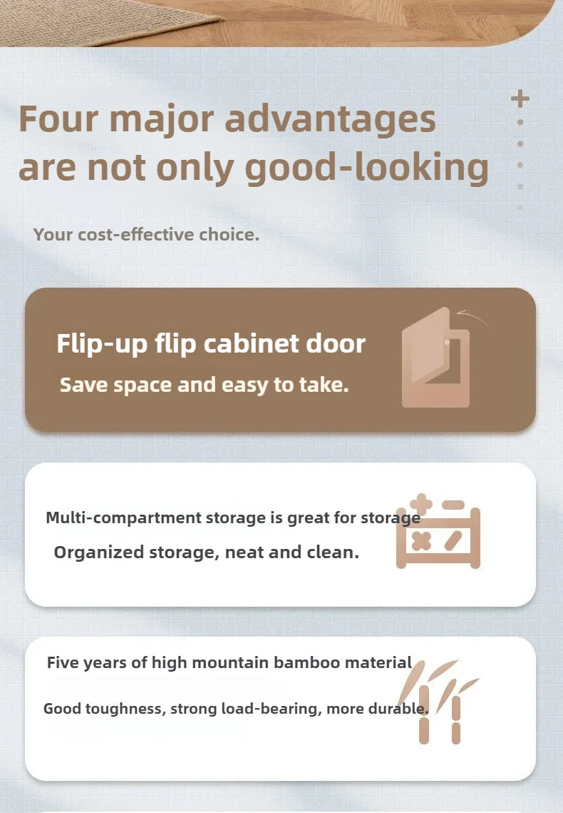 Multi-functional Bay Window Storage Cabinet Bedroom Balcony Low Cabinet Flip Long Tatami Storage Furniture Versatile Organizer