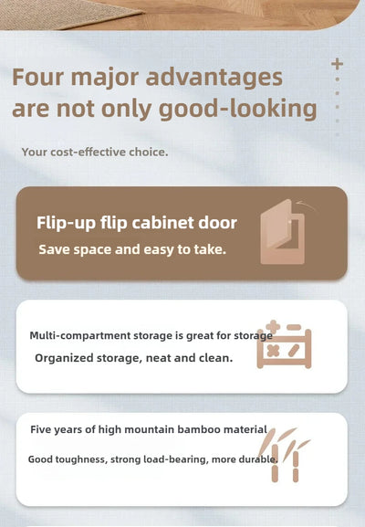 Multi-functional Bay Window Storage Cabinet Bedroom Balcony Low Cabinet Flip Long Tatami Storage Furniture Versatile Organizer