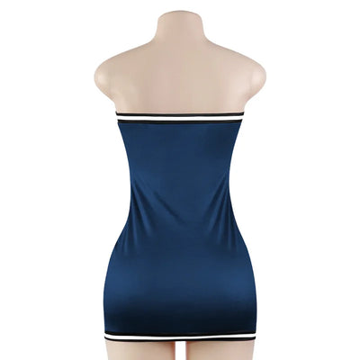 European and American foreign trade 2024 summer new fashion letter printing tube top sexy short slim dress