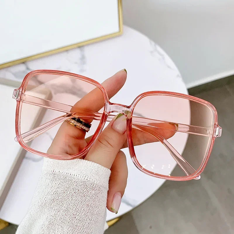 2023 New Rice Nail Square Sunglasses Fashion Sunglasses Women's UV Protection Retro Eyeglasses Large UV400 Goggles Women Brand