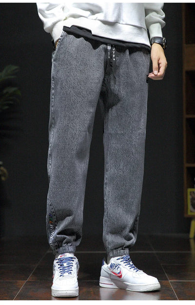 New Style Spring Summer Black Blue Cargo Jeans Men Streetwear Denim Jogger Pants Male Baggy Harem Jean Trousers Large Size M-8XL
