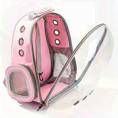 Breathable Transparent Space Capsule Cat Backpack – Durable Acrylic Pet Carrier with Zippered Access