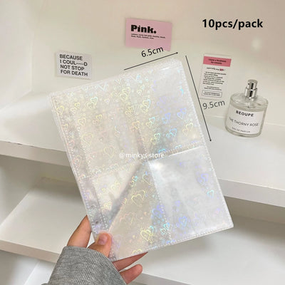MINKYS 10PCS/Pack Butterfly Little Puppy Kpop Photocard A5 Binder Sleeves Idol Photo Card Holder Photocards Album Storage Bag