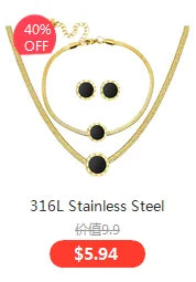 3pcs Trendy Stainless Steel Roman Digital Wafer Earrings Necklace Set for Women Black White Shells Party Jewelry