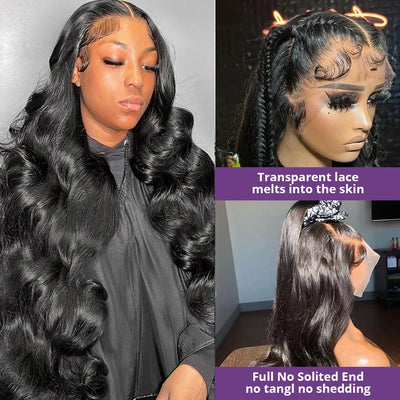 13x4 Lace Front Wigs Body Wave 13x6 Human Hair Wig Brazilian 32 34 Inch Body Wave Transparent Lace Frontal Wig For black  Women