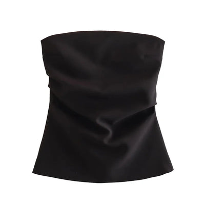 2025 Women Tube Top White Black Off Shoulder Crop Top Female Pink Sleeveless Backless Sexy Tops Woman Fashion Corset Tops
