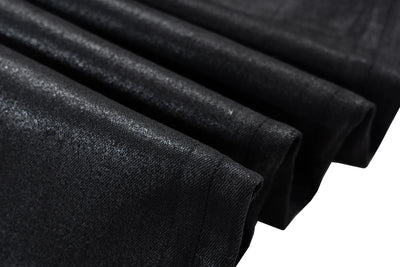 Streetwear Black Wax Leather Strecth Jeans for Men Ropa Hombre Baggy Y2k Flare Pants Oversized Straight Denim Trousers