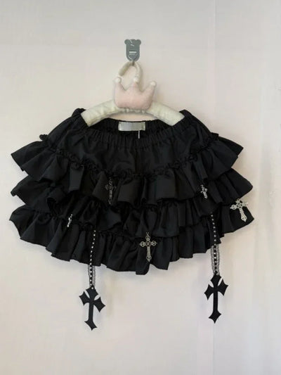 Gothic Y2k Elastic Waist Harajuku Y2k Short Skirt