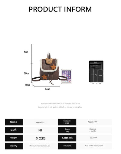 Y2g Millennium Lamb Wool Bear Backpack