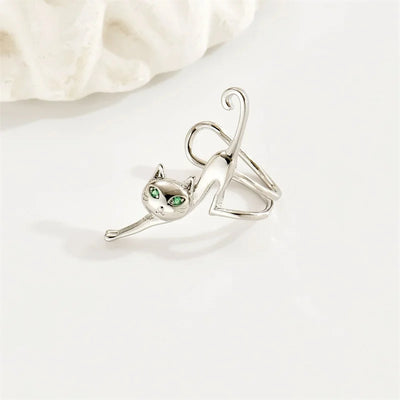 1 Pc Gold Color Funny Climbing Cat Clip Earring for Women Cute Animal  Kitten Without Piercing Earbone Earring Party Jewelry
