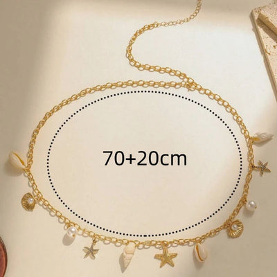 Loe| New Trendy Waist Belly Chain for Women Summer Beach Sexy Simple Body Chain Vacation Jewelry Accessories Punk