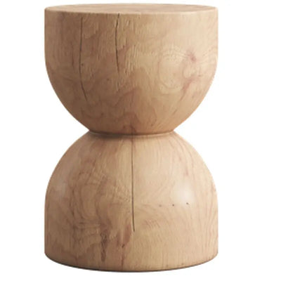 Solid Wood Stump Stool Rustic Wooden Pier Side Table Nordic Round Log Seat Boho Home Decor Accent Creative Living Room Footrest