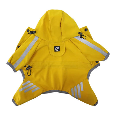 Waterproof Pet Clothes PU Dog Raincoat with Hood for Small Medium Dogs Cats Jacket Chihuahua Hoodie Poodle Pug Jumpsuit Outfits