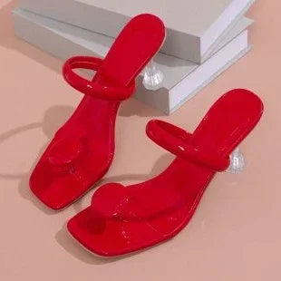 Women Slippers Outdoor Luxury Party Shoes Women 2025 New Summer High Heels Sandals Designer Slippers High Heels Slides Women