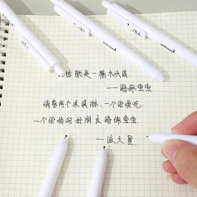 5 Pcs/set Lovely Puppy Cute Stationery Writing Pen Quick Drying Simple Model Press Gel Pen For Student Office School Supplies