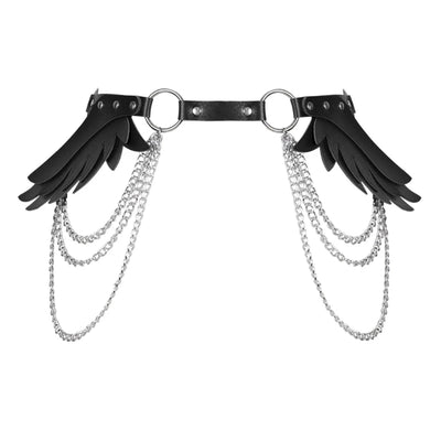 Y2k Style Angel Wing Rivet Waist Belt PU Universal Belt Hot Girl Women Waist Belt for Coat Skirts Jeans Decorative