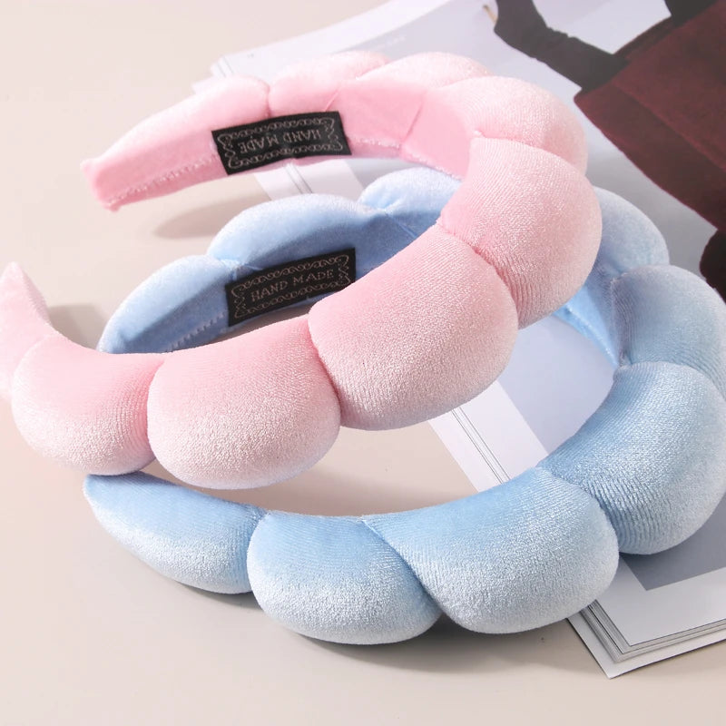 3Pcs/Set of Toiletry and Makeup Headband Wrist Strap Women's Bracelet Scrunchie Striped Plaid Plush Face Wash Home Headband