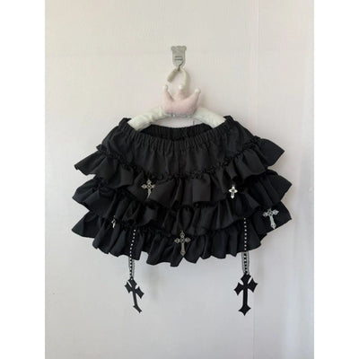 Gothic Y2k Elastic Waist Harajuku Y2k Short Skirt