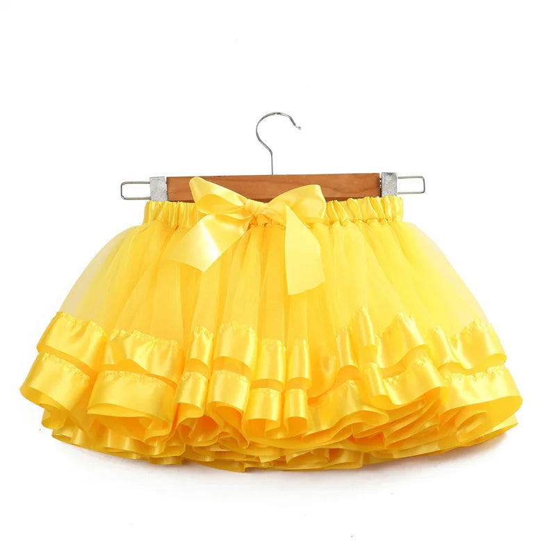 Baby Tutu Skirt Infant Girls Colorful Rainbow Tulle Skirt Princess Mini Dress Children Clothing Pettiskirt Toddler Cloth