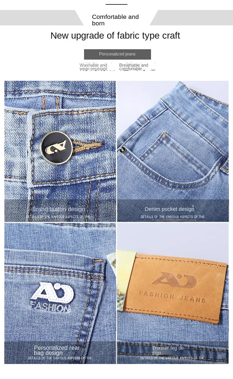 2024 New in SULEE Brand Summer  Men's Stretch Short Jeans Fashion Casual Slim Fit High Quality Elastic Denim Shorts Male Clothes
