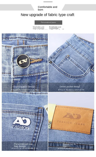 2024 New in SULEE Brand Summer  Men's Stretch Short Jeans Fashion Casual Slim Fit High Quality Elastic Denim Shorts Male Clothes