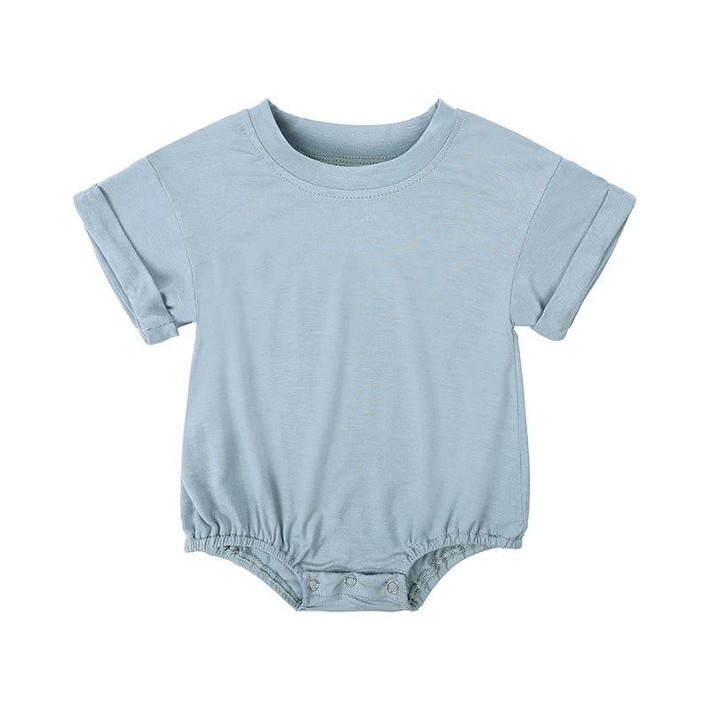 2025 Summer Newborn Baby Clothing Bamboo fiber casual Rompers 3-24M Infnat Boys Girls Jumpsuit Bebe Body Clothes Short Sleeve