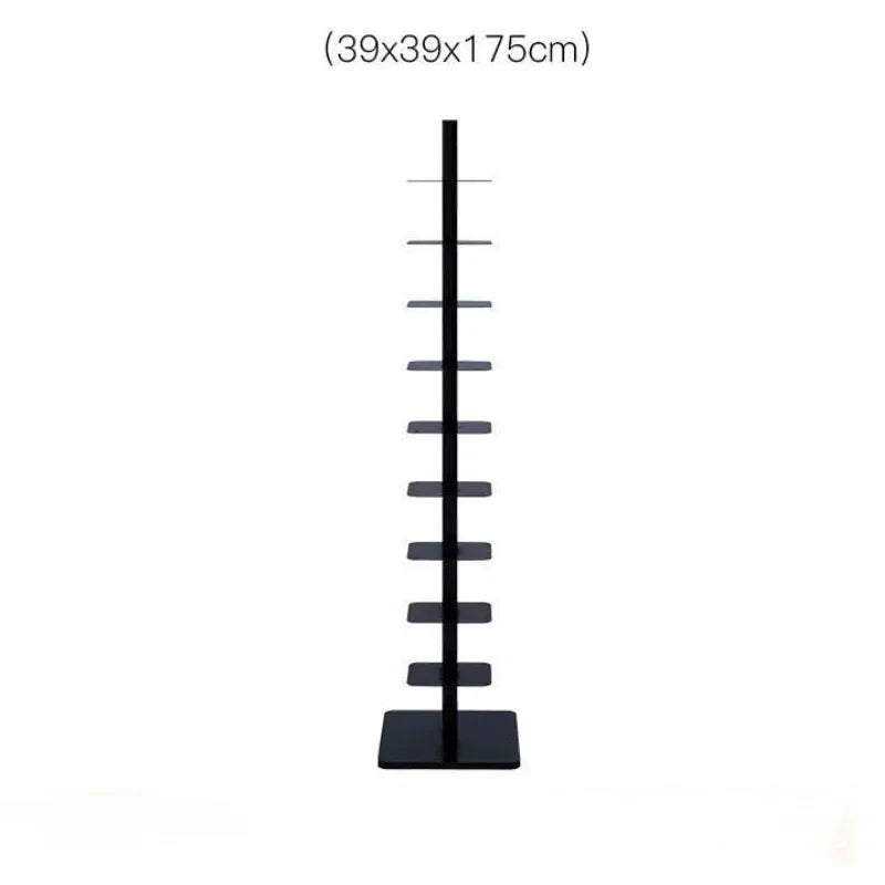 9- Layers Creative Bookcases Iron Rotating Invisible Spiral Bookshelf Living Room Display Shelf Household Corner Room Furniture