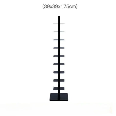 9- Layers Creative Bookcases Iron Rotating Invisible Spiral Bookshelf Living Room Display Shelf Household Corner Room Furniture