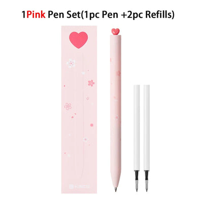 KACO Kawaii Rotate Gel Pens Stationery Caneta 문구용품 0.5MM Black Ink канцелярия Fluent Writing High Capacity for School Office ﻿