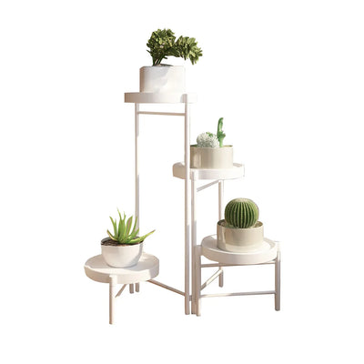 Foldable Corner Plant Stand Indoor Outdoor Tiered Plant Shelf Foldable Flower Holder Display Rack for Garden Patio Balcony