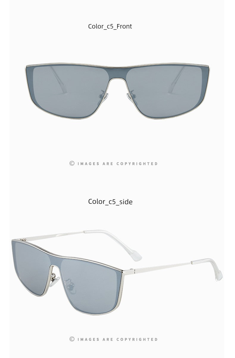 2024 New Autumn New One-Piece Windproof Goggles Y2g Cat Eye Retro Concave Shape Sunglasses Women's Fashionable