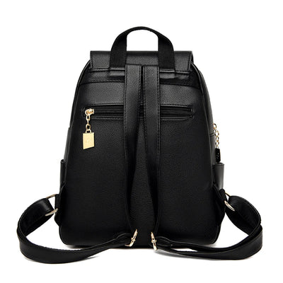 Women High Quality Leather Backpack Large Capacity School Shoulder Bags for Teenage Girls Travel Backpack Designer Sac A Dos