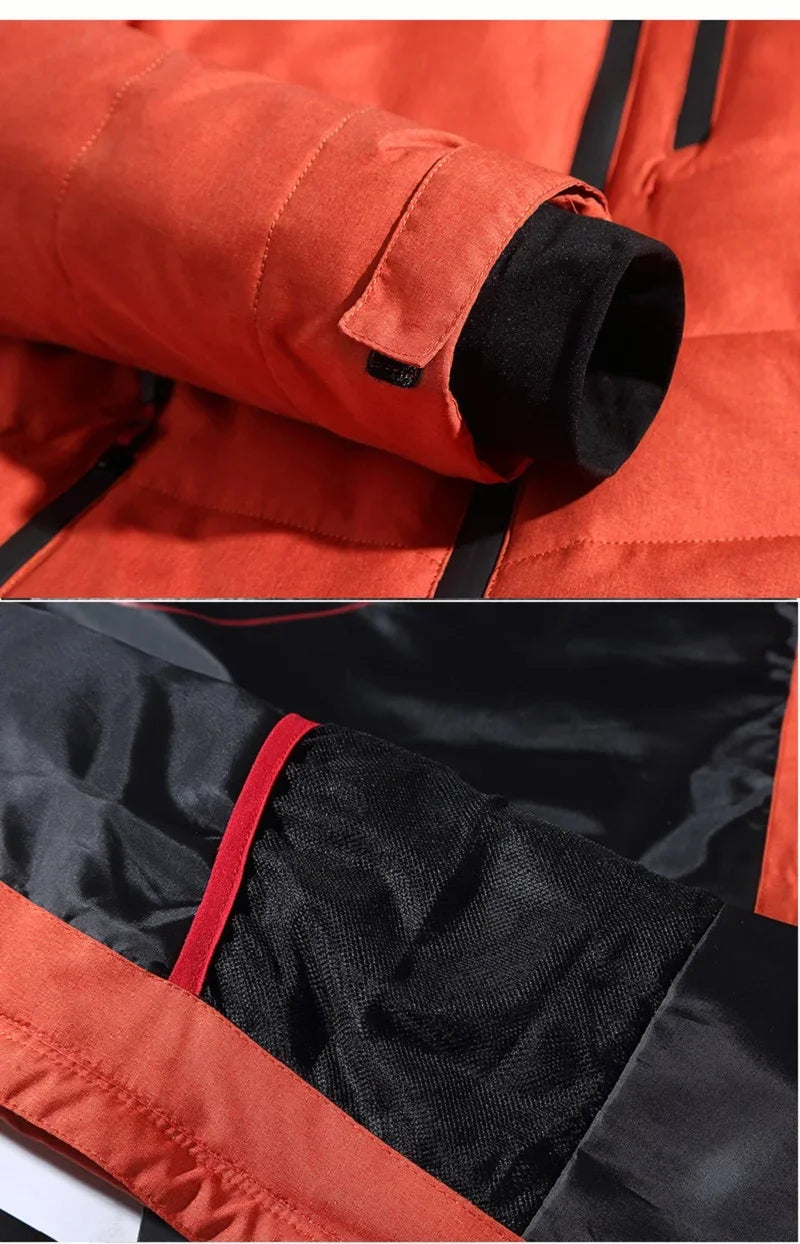 Men's Winter Parkas Hood Thick Warm Waterproof Jackets New Top Male Winter Jacket White Duck Down Parka Casual Goose Feather