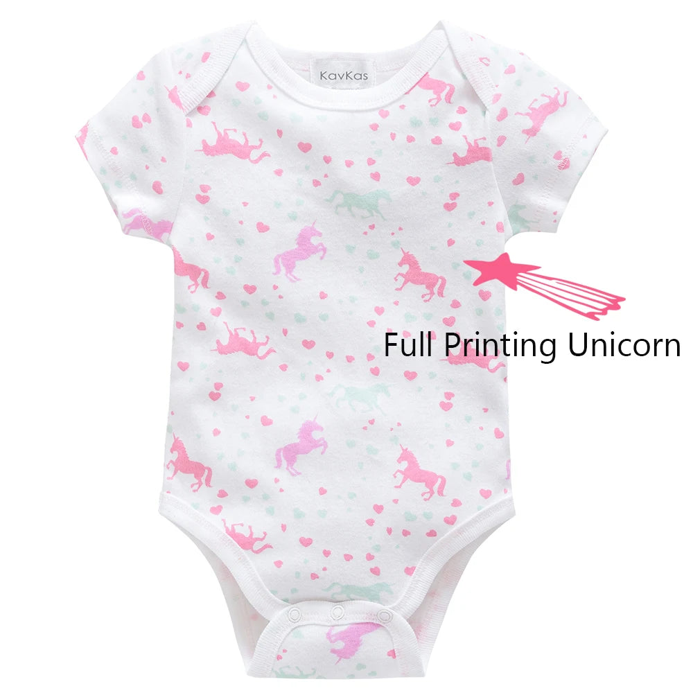 3 Pcs/set Baby Girls Rompers Elephant Cute Print Girls Bodysuit Pink Summer Short Sleeve Jumpsuit 100% Cotton Soft Baby Clothes