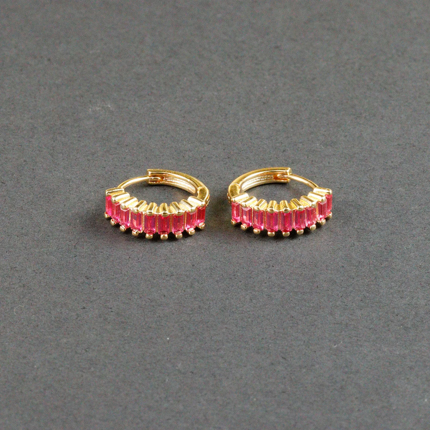 Fashion Multicolor Zircon Crystal Small Hoop Earrings Women Stainless Steel Flower Square Cartilage Earring Piercing Jewelry