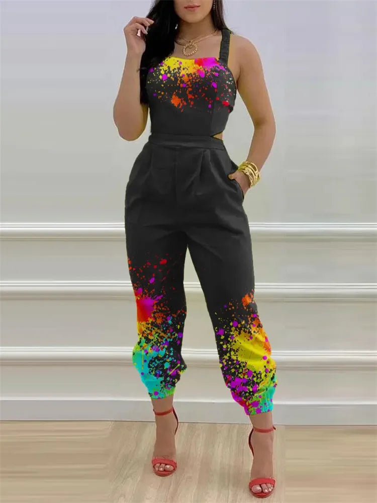 Jumpsuit Women Elegant Long Jumpsuit Strapless Slash Neck Feather Tube Top Sexy Fashion Party Night Evening Jumpsuit 2021 Summer