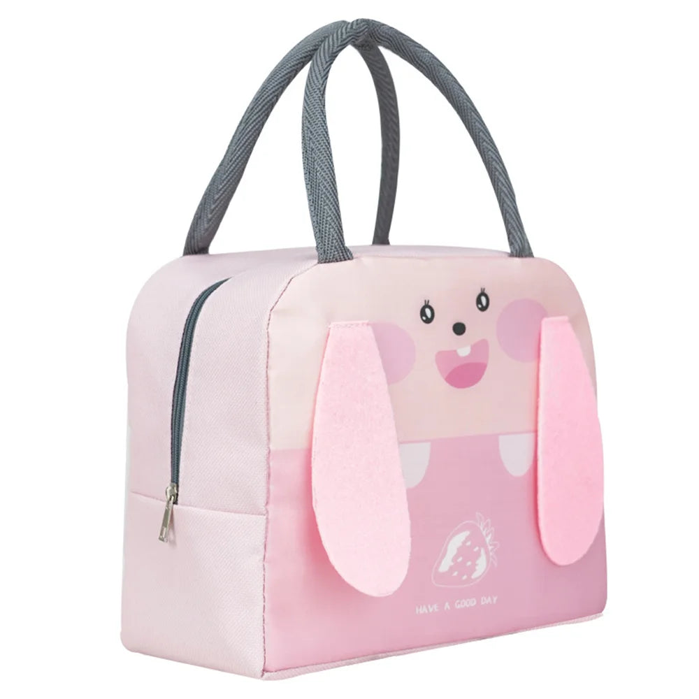Cartoon Picnic Tote Lunch Bag Portable Insulated Thermal Heat Children'S Bento Bag Kid School Lunch Box Bags Cooler Ice Pack New