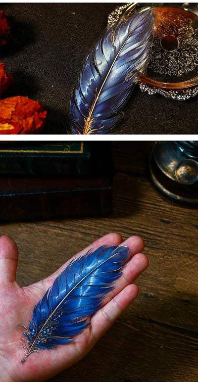 Journamm 5pcs/pack Big Size Feathers Stickers Waterproof PET DIY Scrapbooking Art Collage Junk Journal Decor Sticker Stationery