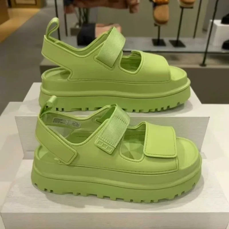Women's Roman sandals with astronomical optical shoes, casual and comfortable thick sole height increase, summer, 2025
