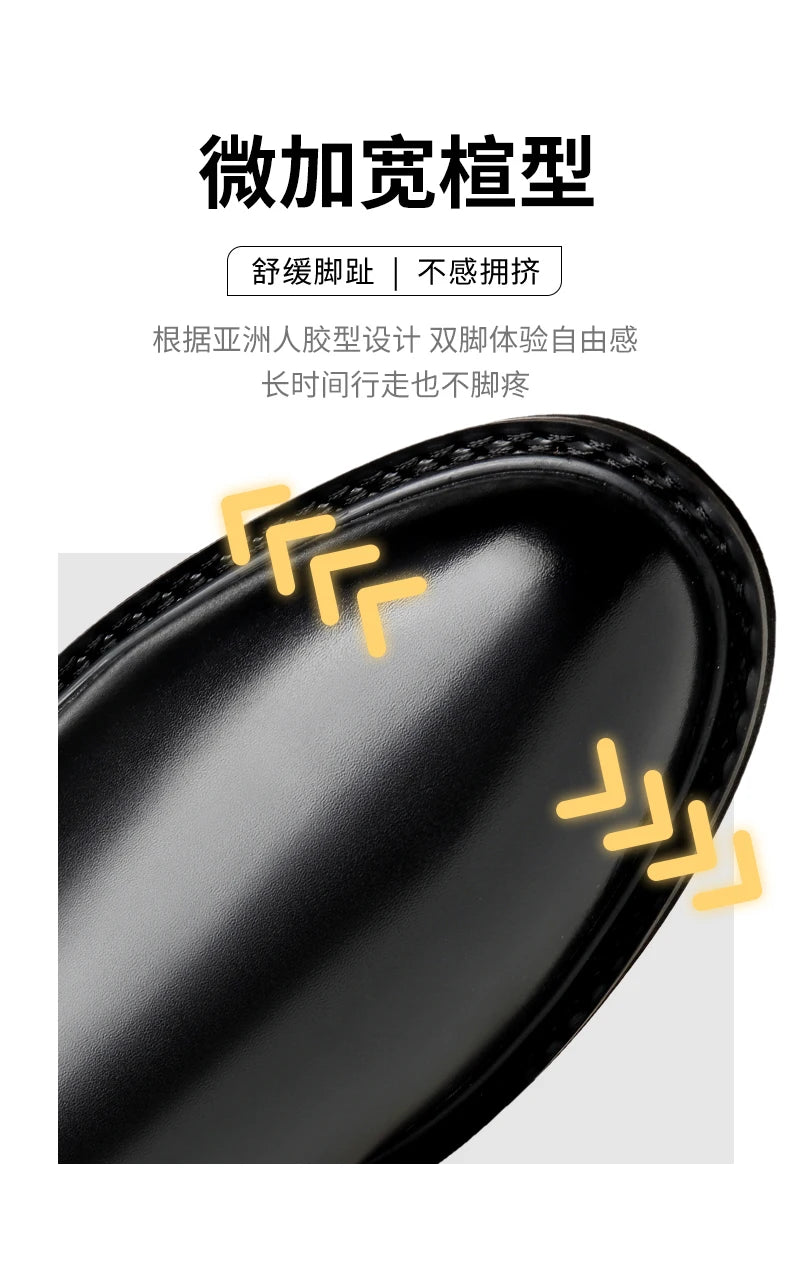 Men's Business Dress Leather Shoes Men's Soft-soled Leather One-pedal 2025 New High-end Casual Shoes Dress for Men Sneakers