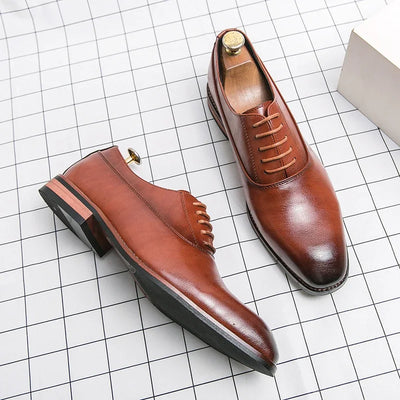 Fashion Business Dress Men Shoes 2020 New Classic Leather Men's Formal Shoes Comfortable Slip On Dress Shoes Men Oxfords Size 46