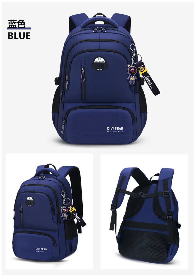 2025 Large capacity men's backpack with astronaut pendant 2 sizes of student school backpacks Student nylon school bags mochilas