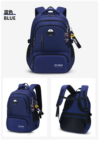 2025 Large capacity men's backpack with astronaut pendant 2 sizes of student school backpacks Student nylon school bags mochilas