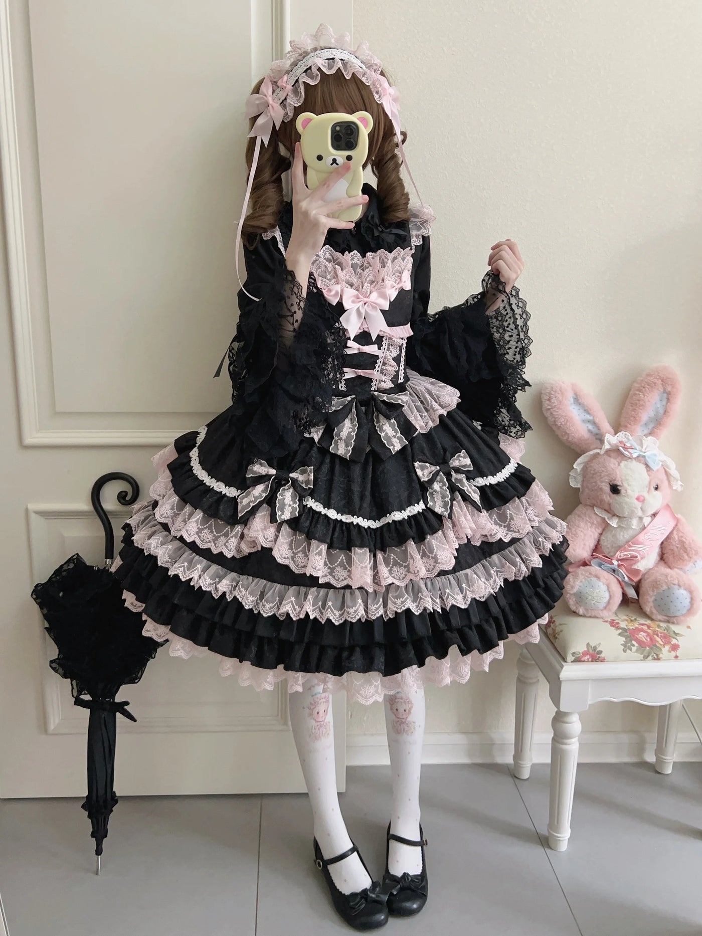 Original Lolita Dress Set Doll Feeling Girl Women's Sweet Jsk Suspender Dress Princess Fairy Lace Bow Sling Cake Dresses