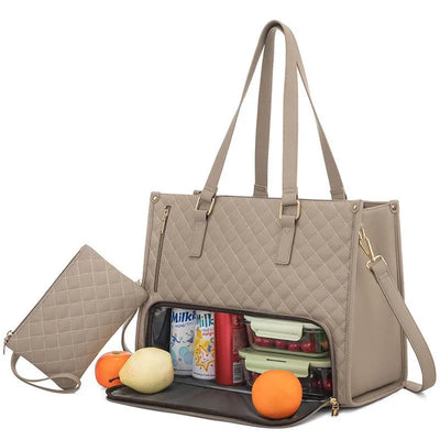 Convenient Commute 2025 New Lunch Bag Women's Insulated Lunch Box Women's Leak-proof Large Purse Diagonal Computer Storage