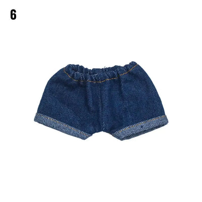 10CM Doll Clothes Fashion Tops Denim Jacket Casual Wears Jeans Pants For 1/12 Dolls Clothes Accessories Kids Toys